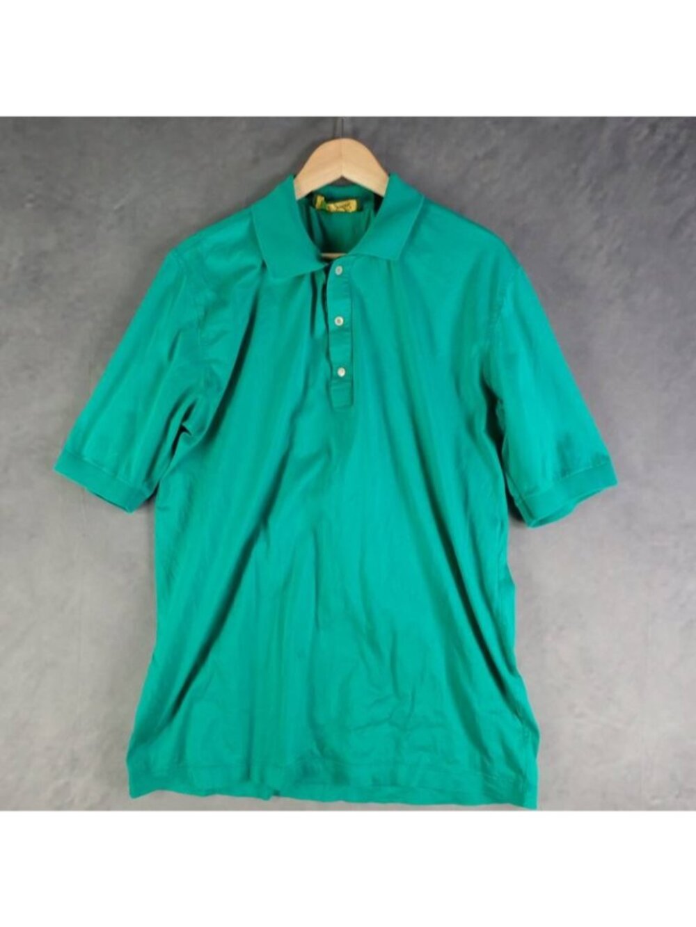 Bobby Jones Shirt Men's XL Green Solid Mercerized Cotton Polo Italy Golf